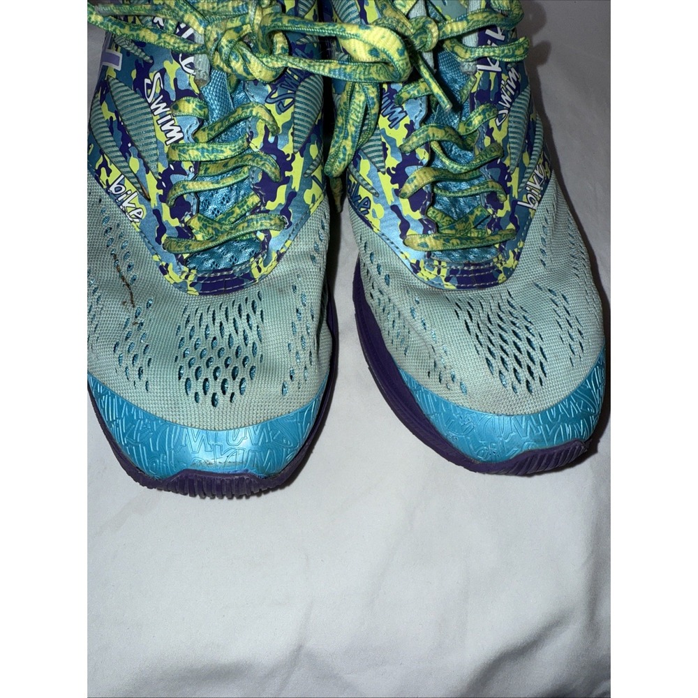 Asics Women's Gel Noosa Tri-10‎ T580N Aqua Purple Running Shoes Lace Up Size 10 - Picture 9 of 9
